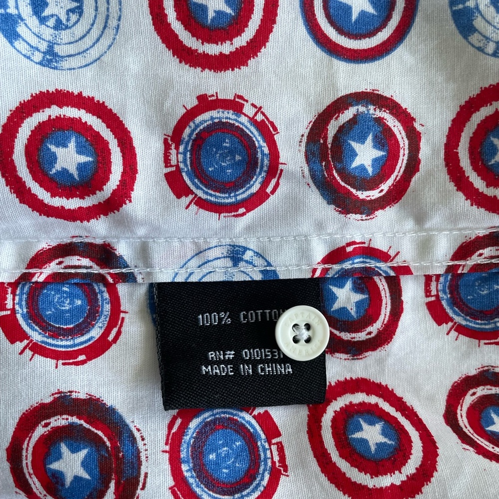 NEW Captain America Button Down Shirt - Picture 8 of 8